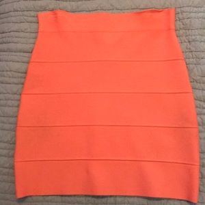 Coral bandage skirt